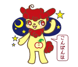 Apple and Rabbit Sticker sticker #3674085