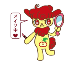 Apple and Rabbit Sticker sticker #3674086