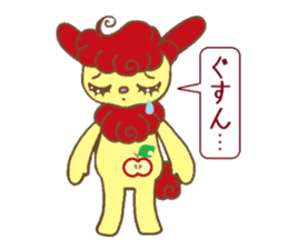 Apple and Rabbit Sticker sticker #3674090