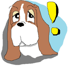Very cute sisters of Basset Hound. sticker #3674513