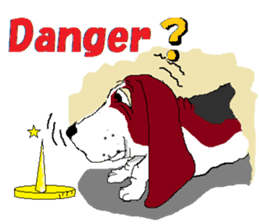 Very cute sisters of Basset Hound. sticker #3674514