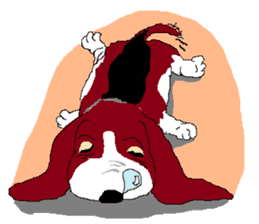 Very cute sisters of Basset Hound. sticker #3674515