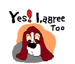 Very cute sisters of Basset Hound. sticker #3674517