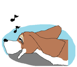 Very cute sisters of Basset Hound. sticker #3674522