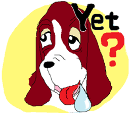Very cute sisters of Basset Hound. sticker #3674523