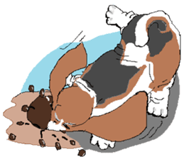 Very cute sisters of Basset Hound. sticker #3674528