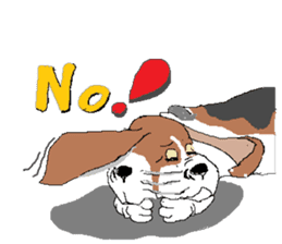 Very cute sisters of Basset Hound. sticker #3674531