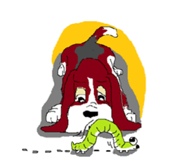 Very cute sisters of Basset Hound. sticker #3674532