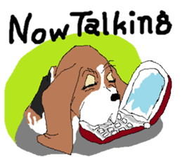 Very cute sisters of Basset Hound. sticker #3674541