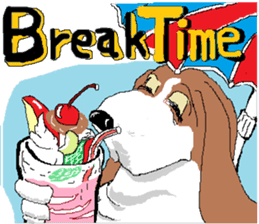 Very cute sisters of Basset Hound. sticker #3674547