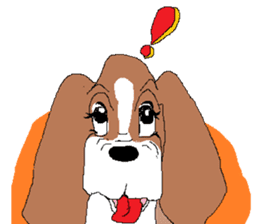 Very cute sisters of Basset Hound. sticker #3674549
