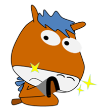 a daily life of waliking horse sticker #3675396