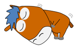 a daily life of waliking horse sticker #3675409