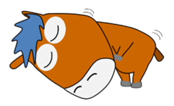 a daily life of waliking horse sticker #3675409