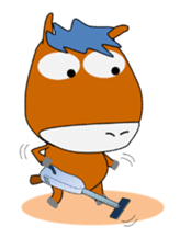 a daily life of waliking horse sticker #3675414