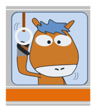 a daily life of waliking horse sticker #3675416