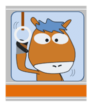 a daily life of waliking horse sticker #3675416