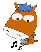 a daily life of waliking horse sticker #3675417