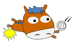 a daily life of waliking horse sticker #3675418