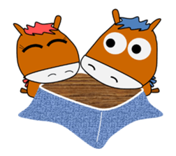 a daily life of waliking horse sticker #3675429