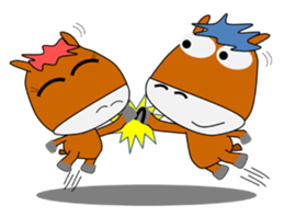 a daily life of waliking horse sticker #3675430