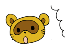 Happy life of pretty yellow Raccoon dog sticker #3676063