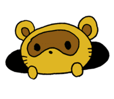 Happy life of pretty yellow Raccoon dog sticker #3676064