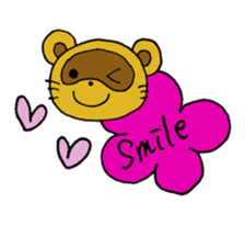 Happy life of pretty yellow Raccoon dog sticker #3676070