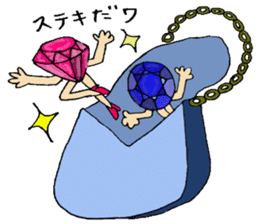 He is a chameleon who likes jewelries sticker #3677432