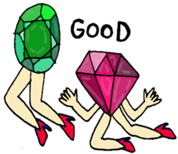 He is a chameleon who likes jewelries sticker #3677434