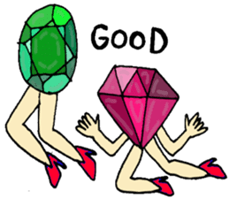 He is a chameleon who likes jewelries sticker #3677434