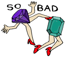 He is a chameleon who likes jewelries sticker #3677435