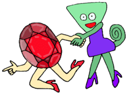 He is a chameleon who likes jewelries sticker #3677461