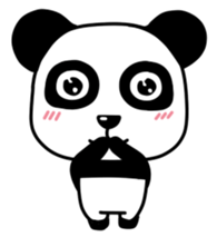 Panda with square face sticker #3678151