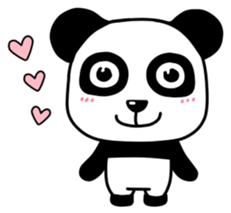 Panda with square face sticker #3678152