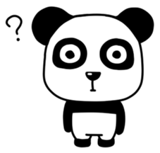 Panda with square face sticker #3678158
