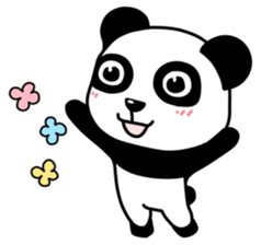 Panda with square face sticker #3678163