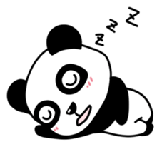 Panda with square face sticker #3678171
