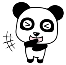 Panda with square face sticker #3678173