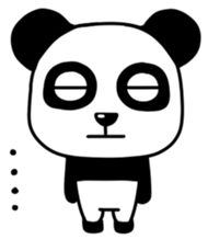 Panda with square face sticker #3678179