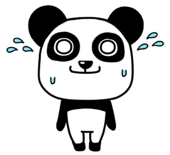 Panda with square face sticker #3678183