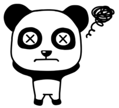 Panda with square face sticker #3678190