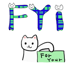 Cat Letters sticker #3678399