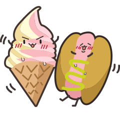 Ice cream and hot dog life