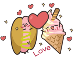 Ice cream and hot dog life sticker #3678639