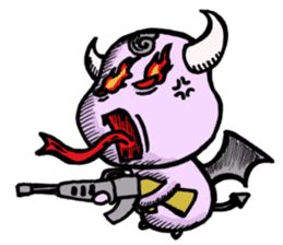Cute and mad devils sticker #3680295