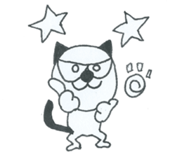 The name of the cat " Panda " sticker #3680351