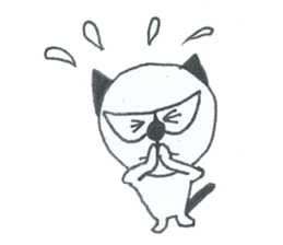 The name of the cat " Panda " sticker #3680375