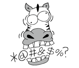 Flamingo and Zebra sticker #3683038