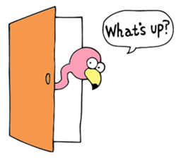 Flamingo and Zebra sticker #3683048